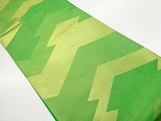 JAPANESE KIMONO / FUKURO OBI / SILK / WOVEN ABSTRACT MATSUKAWABISHI